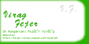 virag fejer business card